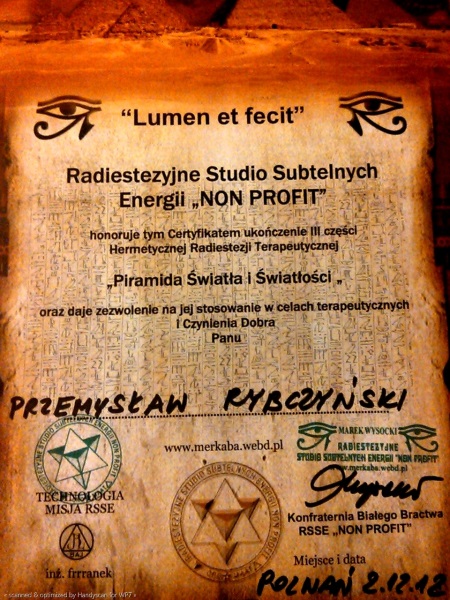 Certyfikat i dyplom chiropraktyki, Przemyslaw Rybczynski, chiropraktyk Poznan, skan 37